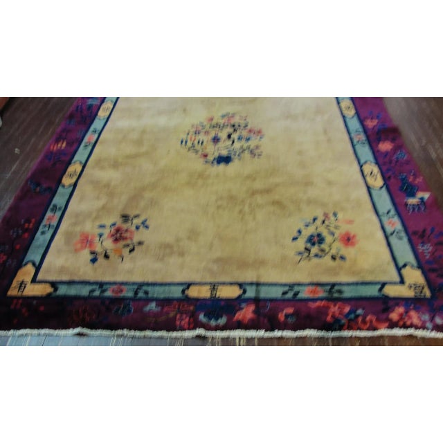 Art Deco Antique Art Deco Chinese Rug For Sale - Image 3 of 10