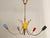 Vintage 5-Arm Sputnik Chandelier in Brass and Multicoloured Ceramic, United Kingdom, 1950s For Sale - Image 10 of 10