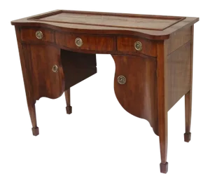English Mahogany Three Drawer, Two Cupboard Door Sideboard