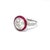 Vintage Platinum 3.17cts Old Euro Cut Diamond and 1.19cts Ruby Halo Ring, Size 6.5 For Sale - Image 9 of 11