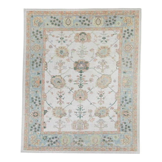 Turkish Oushak Rug 8'4" x 10'2" #20429 For Sale