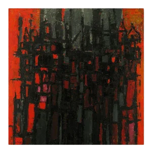 Constantine Pougialis, Large and Abstract Oil Painting
