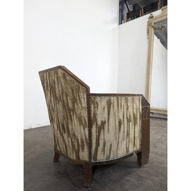 Art Deco Mahogany Lounge Chair by Maurice Dufrêne For Sale - Image 4 of 9
