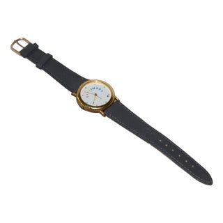 Unisex Watch Leather Wrist by Tikanis Imari, 1990s For Sale