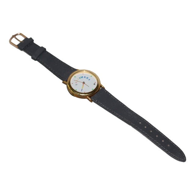 Unisex Watch Leather Wrist by Tikanis Imari, 1990s For Sale