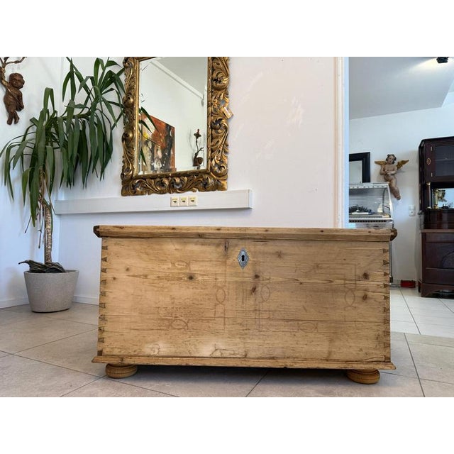 Farmhouse Chest in Wood, 1850s For Sale - Image 6 of 10