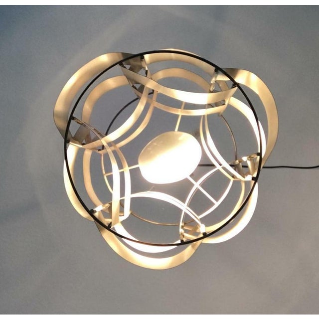 Mid-Century Modern Mid-Century French Sculptural Aluminum Pendant by Max Sauze, 1960s For Sale - Image 3 of 15