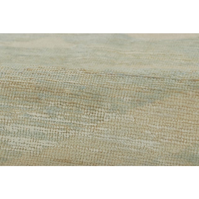 Cream Rug & Kilim’s Scandinavian Style Rug, Subtle Geometric Pattern in Cream and Blue For Sale - Image 8 of 8