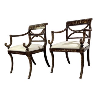Chinoiserie Armchairs Set of 2 For Sale