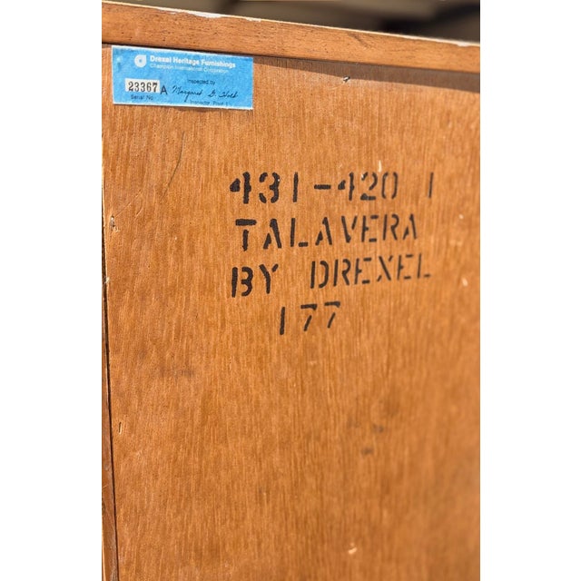 Drexel Heritage Authentic Drexel Heritage Talavera Walnut Gentleman's Chest | Entertainment Cabinet | Dry Bar | Model 431-420 c.1977 For Sale - Image 4 of 9
