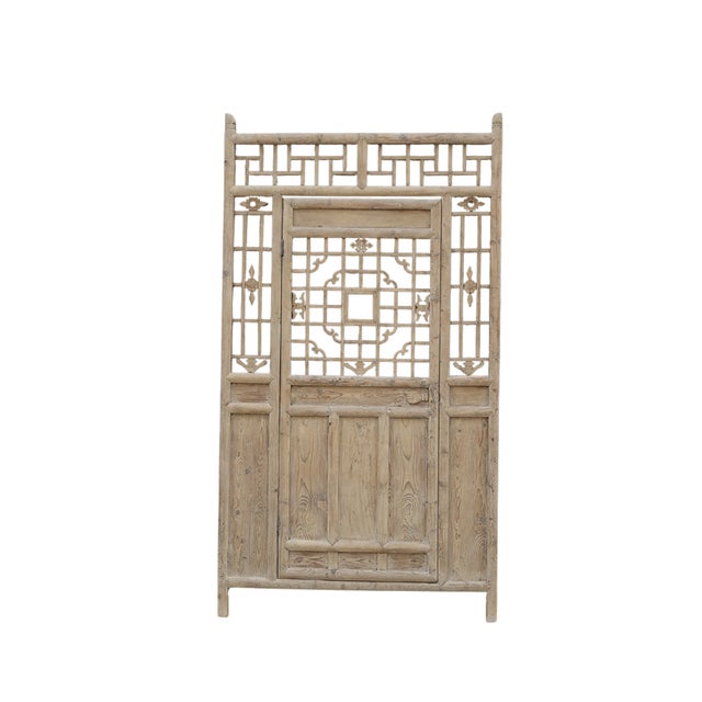 Chinese Vintage Chinese Carved Pine Door For Sale - Image 3 of 3