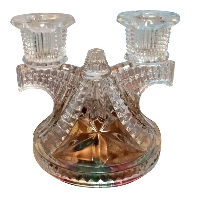 Vintage Federal Glass Wigwam Candleholder For Sale
