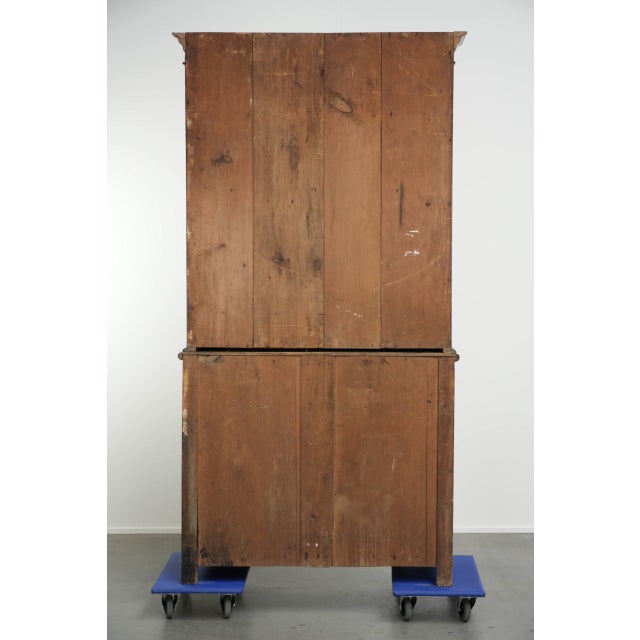 Antique 19th Century Oak Buffet Bookcase with Glass For Sale - Image 4 of 15