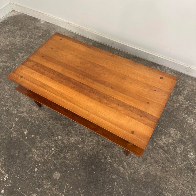 Willett Furniture Solid Cherry Two-Tier Coffee Table For Sale In Cleveland - Image 6 of 12