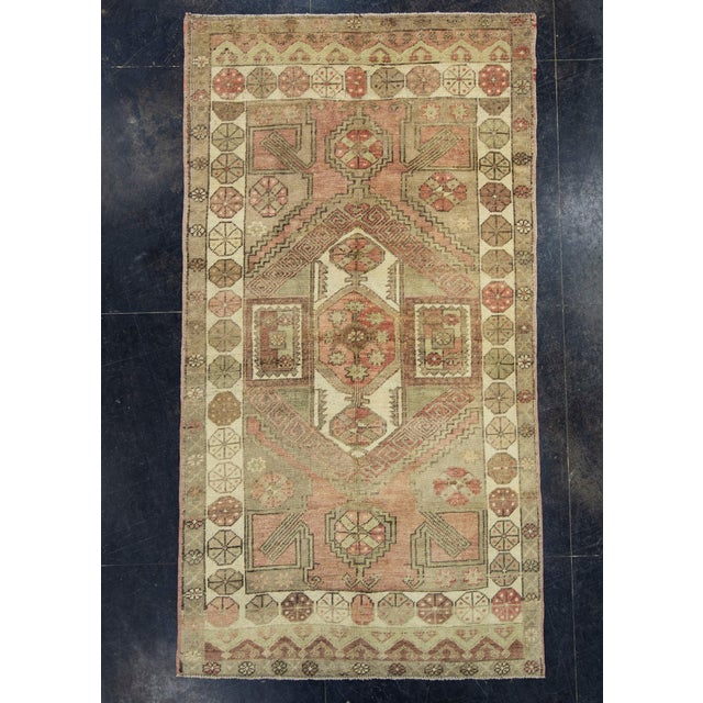 Pink Turkish Vintage Rug 4'4" x 8' #17805 For Sale - Image 8 of 8