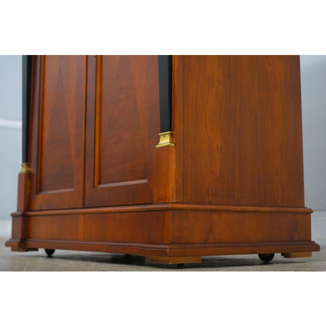Baker French Empire Cherry Flip Top Bar Cabinet For Sale - Image 11 of 18