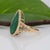 7.5Ct Zambian Emerald Ring With Earth-Mined Diamond Accents: 14k Gold, Size 6.75 For Sale In Columbus - Image 6 of 9