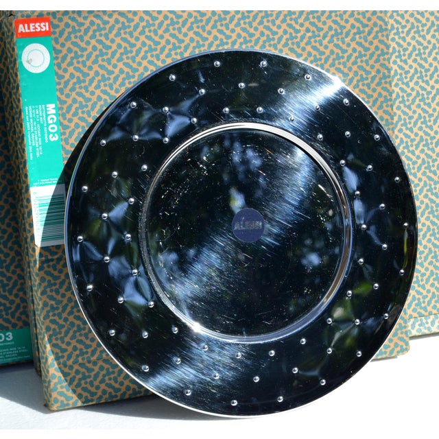 1985 Michael Graves for Alessi 4 Plates M G 03 Stainless Steel 18/10 - 4 pcs For Sale - Image 10 of 18
