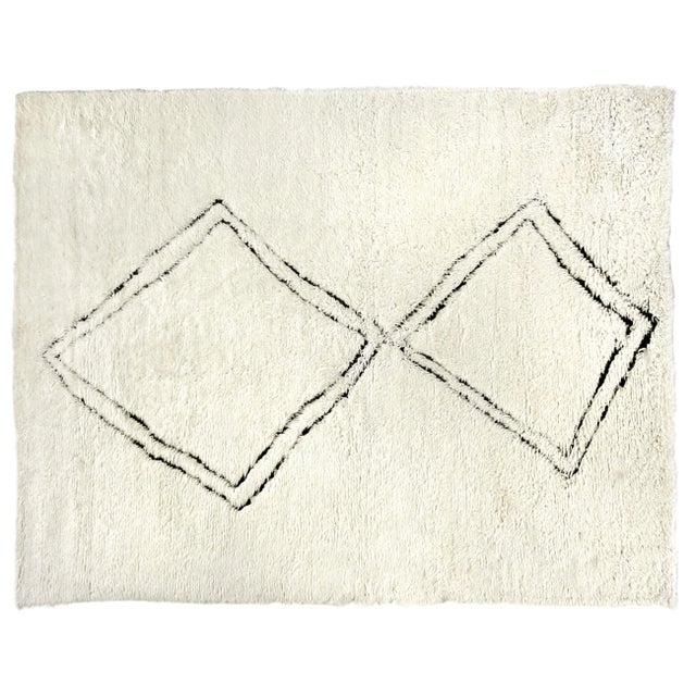 Weighton Hand loom Wool Ivory/Black Rug10'x14" Chairish