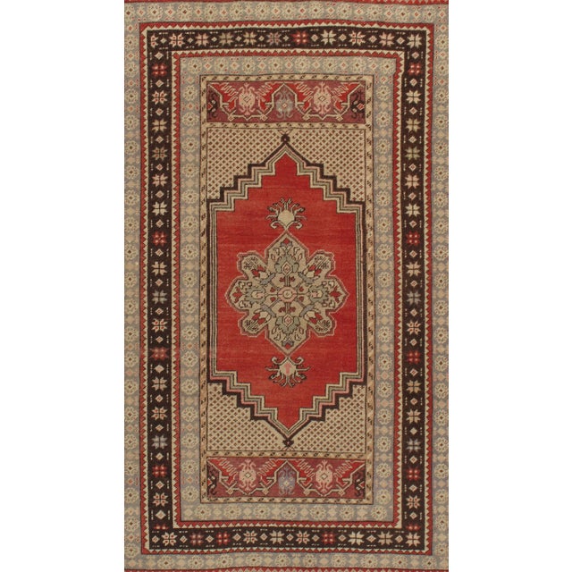 Textile Vintage Turkish Oushak Rug 3'6 X 5'7 For Sale - Image 7 of 8