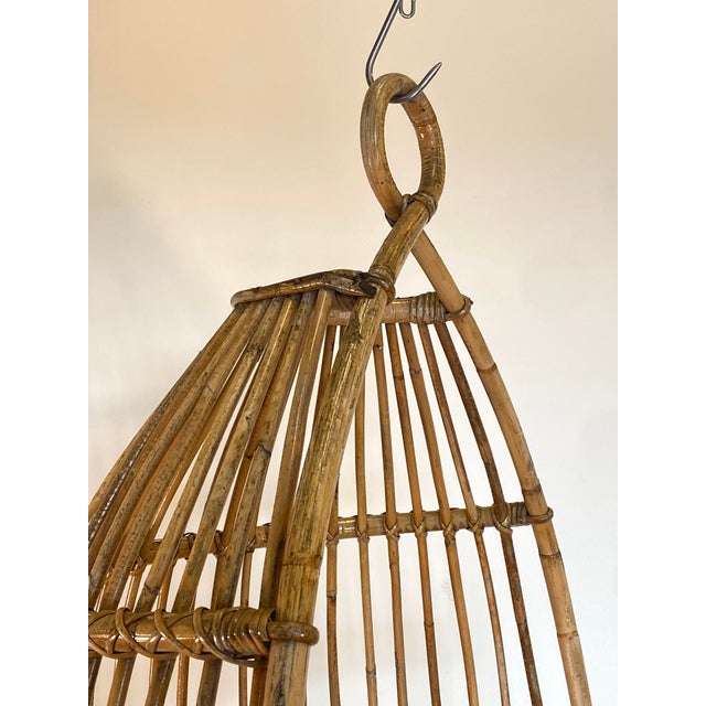Hanging Bamboo Armchair, 1970s For Sale - Image 12 of 15