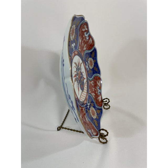 Mid 20th Century Hand Painted Porcelain Imari Plate Charger For Sale - Image 13 of 17