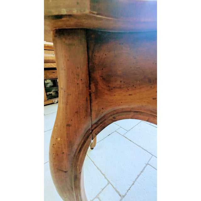 Antique Louis XV Style Writing Desk Leather Top For Sale - Image 9 of 10