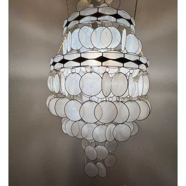 chaiさま TRIBILLION Colorful Bedroom Chandelier Capiz Shell D7.6 H10