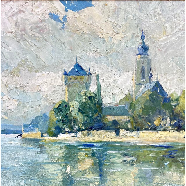 1920s Impressionistic View of Eltville am Rhein by Rheingau Artist Willy Holtmann, 1930 For Sale - Image 5 of 12
