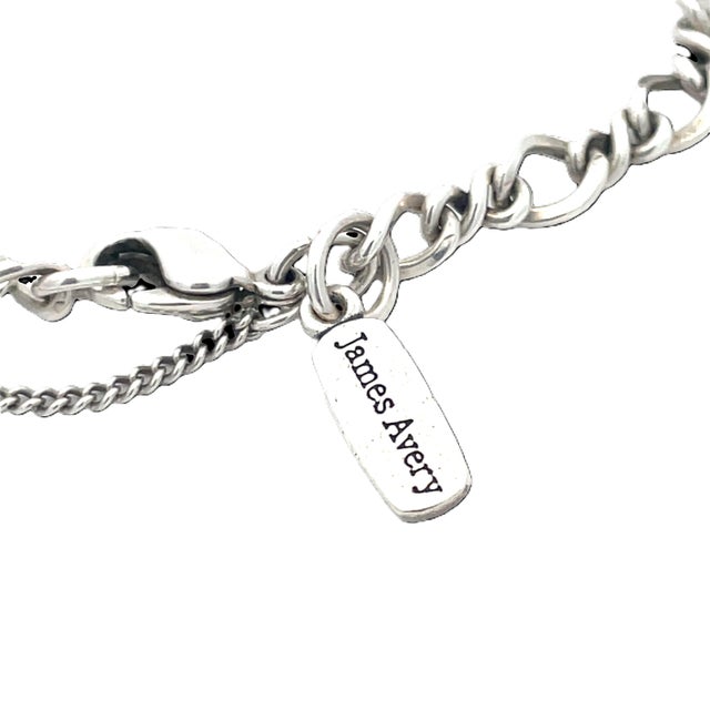 Mid 20th Century James Avery Sterling Silver Heart Charm Bracelet For Sale - Image 4 of 7