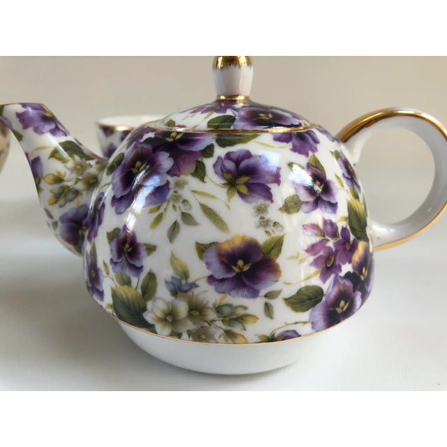 Chintz Teapots With Cup & Saucer Set a Pair Chairish