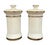 Decorative Vintage Apothecary/Pharmacy Jars with Lids. Each features a creamy ivory ground enriched with gilt trim, molded...