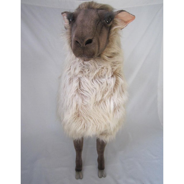 Wood 1970s Hansa Mechanical Stuffed Sheep For Sale - Image 7 of 7