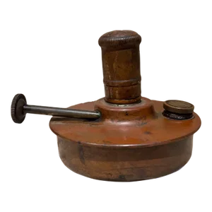 1904 Antique Manning Bowman Patinated Copper Brass Oil Lamp