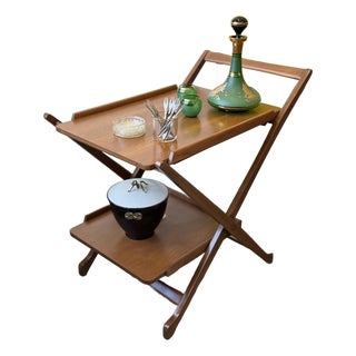 1960’s Teak Bar Cart by Grete Jalk for Poul Jeppesen For Sale