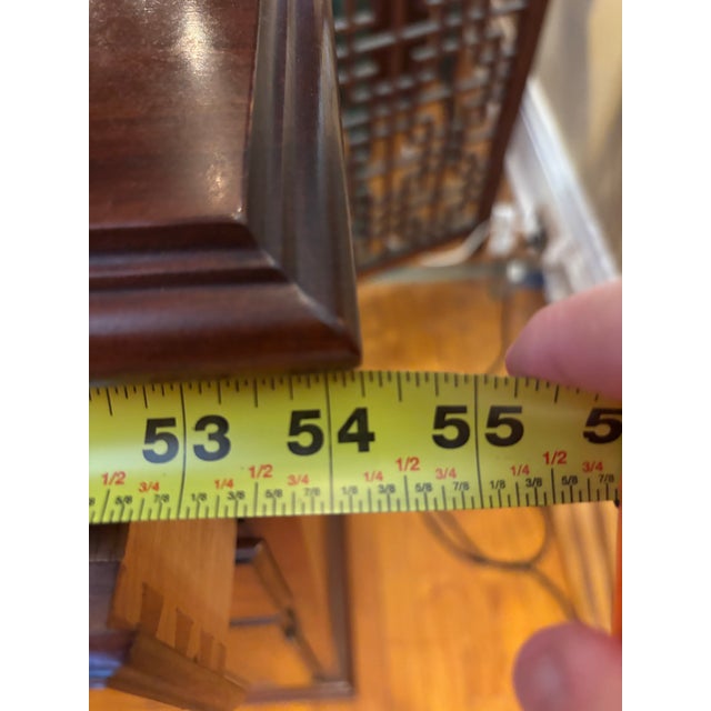 Brown Late 20th Century Henkel Harris American Colonial Cherry Wood Sideboard Buffet With Hutch Top For Sale - Image 8 of 9