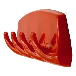Orange Space Age Wall Hooks by Gilac, 1970s For Sale