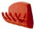 Orange Space Age Wall Hooks by Gilac, 1970s For Sale