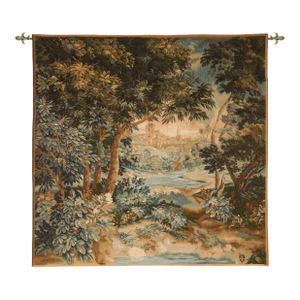 Flemish Verdure Loom Woven Tapestry - 125 X 125 Cm (4’1” X 4’1”) - Requires Rod Size 4