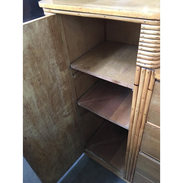 Vintage Vintage Stacked Rattan Armoire Chairish