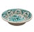 Mediterranean Vintage Moroccan Hand-Painted Green & White Ceramic Lebrillo Bowl For Sale - Image 3 of 12