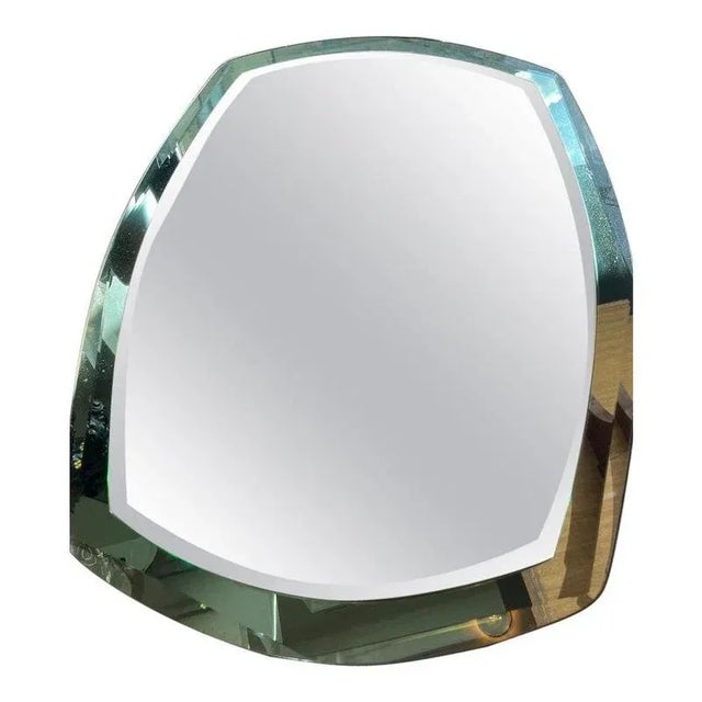 Mirror with Light Blue Glass Border, 1950s For Sale - Image 12 of 12