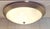 Vintage Ceiling Lamp with White Glass Shade on a Stainless Steel Mount, 2000s For Sale - Image 3 of 7