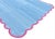 Handmade Cotton Area Four Sided Scalloped Rug Dhurrie Sky Blue and Pink Border-6'x9' For Sale - Image 6 of 10