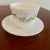 Farmhouse Vintage Middle Eastern Milk Glass Floral Cups & Saucers, 10 Piece Set For Sale - Image 3 of 9