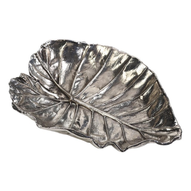 Aspen Quaking Leaf Antique Pewter Trays, Set of 6 For Sale
