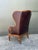 Vintage Tufted Leather Wingback Chair For Sale - Image 10 of 12