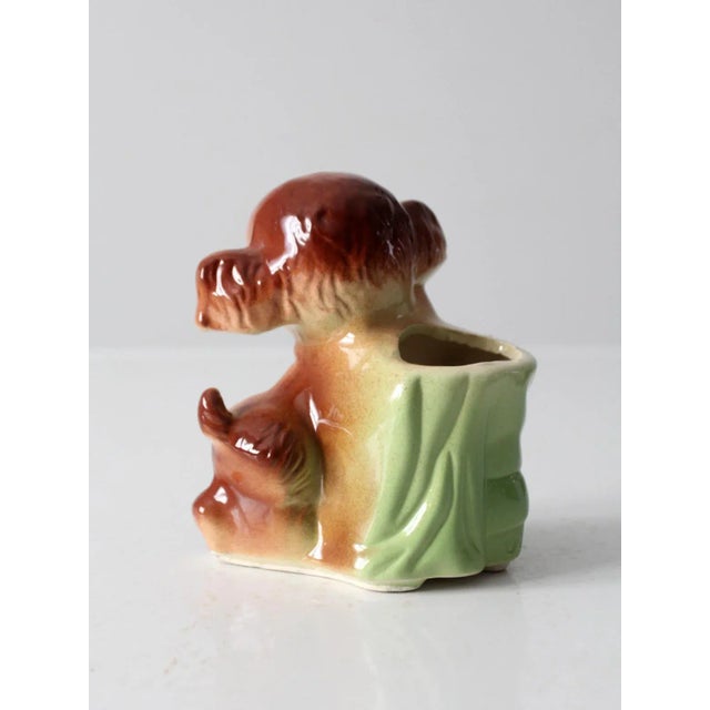 Vintage Shawnee Pottery Puppy Planter Vase For Sale - Image 4 of 10