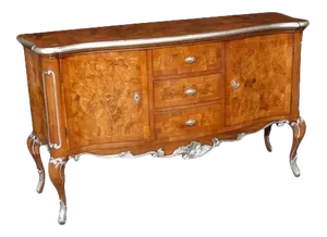 1990s Italian Shaped Server With Two Doors and Three Drawers