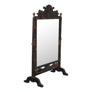 Faux Tortoise Overlay Dressing Mirror For Sale